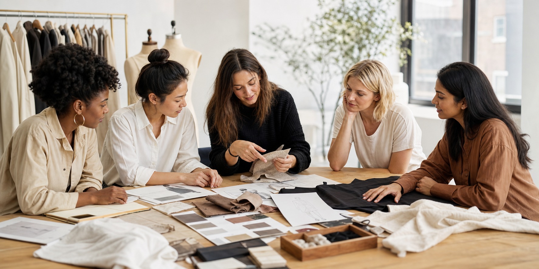 Lumina creative team collaborating in the studio